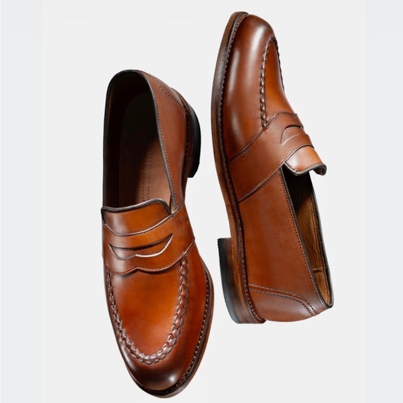 👞Vintage Allen Edmonds Hamilton Penny Loafers Size 9/10 brown great condition - Picture 1 of 8